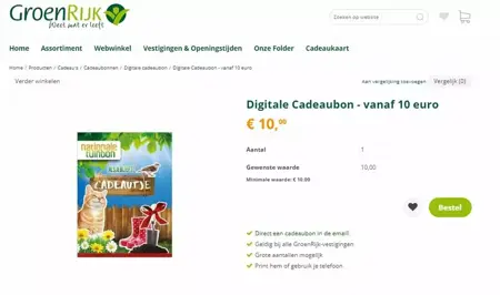 GroenRijk start verkoop digitale tuinbon